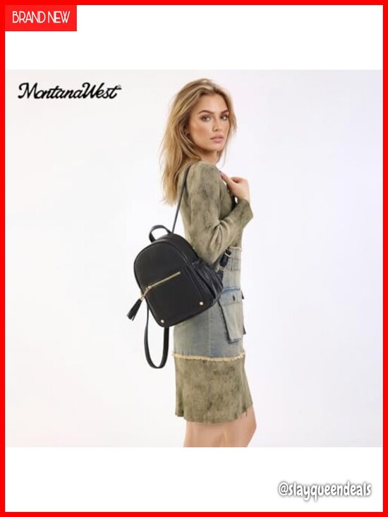 Mini Backpack Purse for Women Anti Theft with Secured Zipper and Tassel main image 4